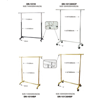 Porte-vêtements métallique sur roulettes à 4 roues pour cuisine et garage – Vente en gros