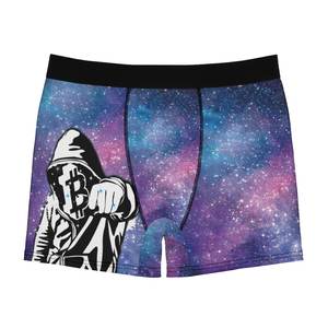 กางเกงบ็อกเซอร์และกางเกงในชายพิมพ์ลายบิตคอยน์สุดเซ็กซี่แบบกำหนดเอง ขายดี ระบายอากาศได้ดี ผลิตด้วยเทคนิคการพิมพ์แบบซับลิเมชั่น - Product Image 1