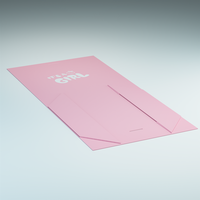 Luxuriöse Rosa Magnetische Faltbare Papierbox mit Matter Laminierung & Prägung, Recycelbares Band für Babyparty- und Hochzeitsverpackungen