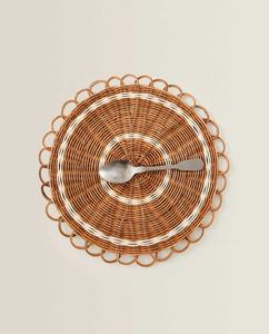 Mantel Individual Grande de Pasto Marino Hecho a Mano con Pétalos de Flores, Clásico, Ecológico, Hecho en Vietnam, para Mesa de Comedor, Artesanía Natural, Tapetes de Mimbre - Product Image 2