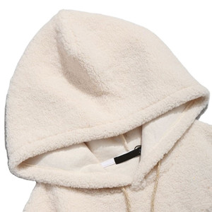 Hot Sale <b>Men's</b> Winter <b>Hoodie</b> Heavy Faux Fur with <b>Sherpa</b> Fleece 100% Cotton Fashionable Sweatshirt Warm with Hood - Product Image 3