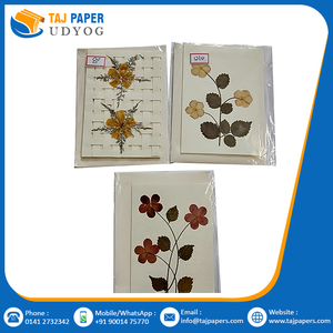 การ์ดอวยพรดีไซน์รูปใบไม้ดอกไม้แห้งงานทำมือพิมพ์แบบกำหนดเองคุณภาพสูงเป็นมิตรต่อสิ่งแวดล้อมกระดาษการ์ดอวยพรคริสต์มาสปีใหม่ - Product Image 5