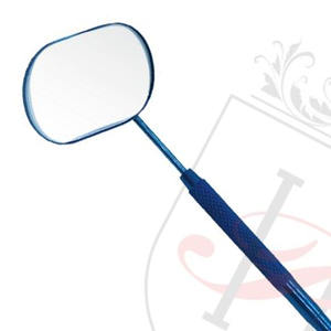 Espejo de acero inoxidable de alta resistencia para extensiones de pestañas, espejo redondo y Rectangular en color azul, marca privada - Product Image 3