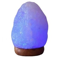 Lampe de sel de l'Himalaya en matériau organique naturel pour la luminothérapie - Style Feng Shui, technique de sculpture, motif d'amour, bien-être et santé