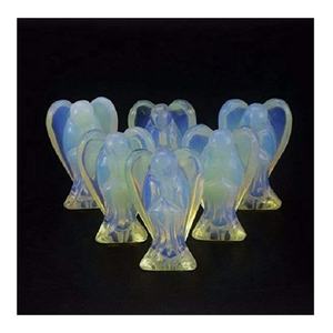 Opalite en cristal de 2 à 2.5 pouces, pierre précieuse de guérison gravée, figurine en vrac pour décoration de la maison - Product Image 2
