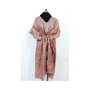 Kimono de seda con cinturón y manga de campana, caftán marroquí hecho a mano, para cualquier ocasión, informal, 3/4 - Product Image 2