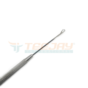 TEEJAY's New Arrival 13 cm Silver Stainless Steel Handle Hook <b>Needle</b> <b>threader</b> loop Pulling <b>needle</b> for micro hair extension - Product Image 1