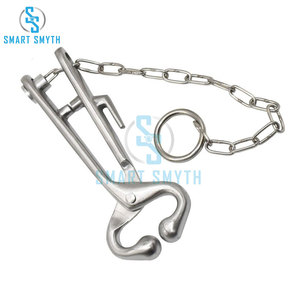 Farm Cattle Livestock Tool Stainless Steel Cow Nose Ring Pliers Bull Cattle With Chain Pulling Tool - Product Image 2