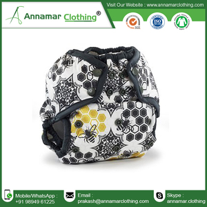 AIO protection anti-fuite simple lavable couche en tissu pour bébé insert en microfibre couvre-couches en tissu réutilisables - Product Image 2