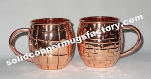 Taza de Cobre Moscow Mule de Diseño Moderno, Premium, Único y Novedoso, Tazas de Cobre Martilladas, Tazas de Cobre para Beber, para Uso en Bares - Product Image 3