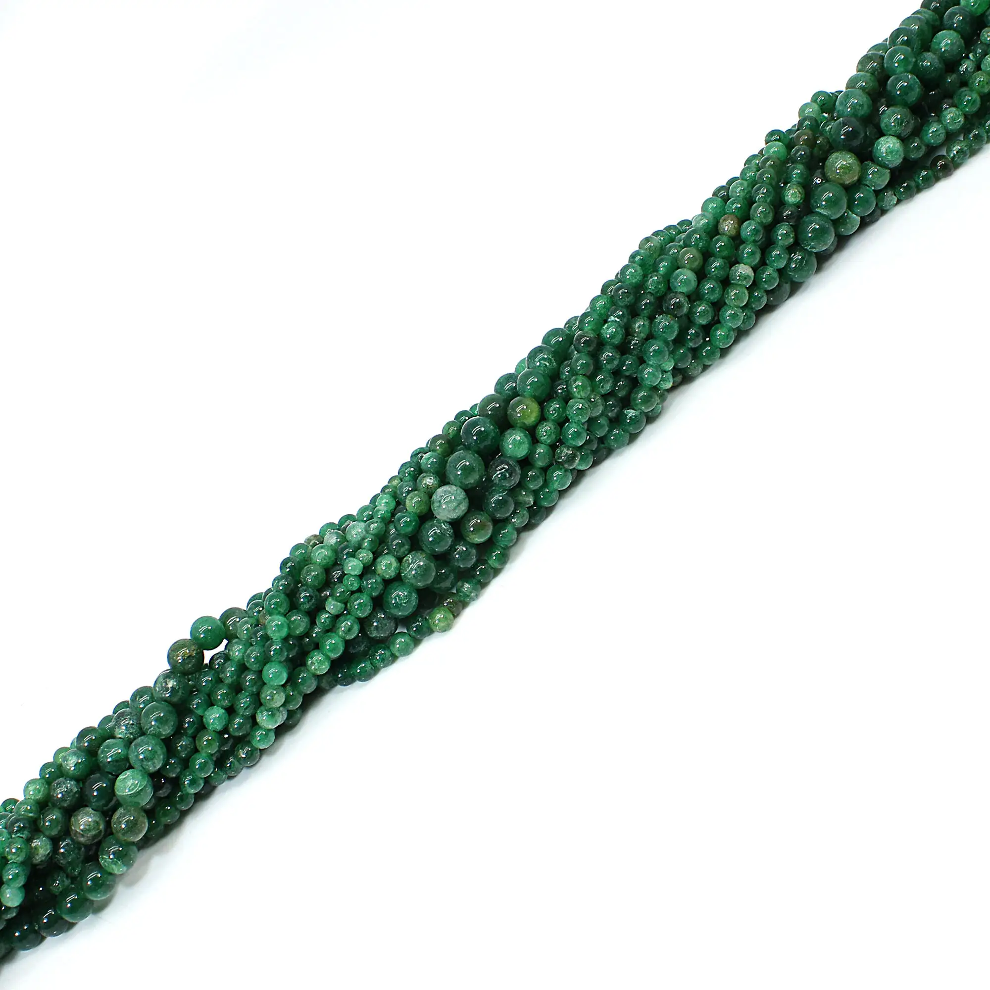 Natural Green Agate Various Round Shape 13 Inch Strands Beads