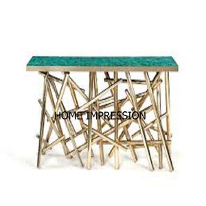 Simple clásico de metal de acero inoxidable libre Styler moderna consola de mesa hecha a mano mesas de metal antiguo restaurantes de lujo - Product Image 4