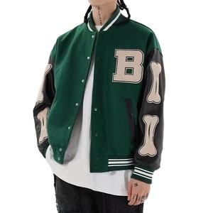 Baifa veste universitaire personnalisée pour hommes élégant Patchwork Design col montant broderie Logo complet manches Letterman tissu d'hiver - Product Image 4
