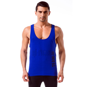 Wholesale 100% Cotton Men's Casual Tank Tops Quick Dry Comfortable Solid Color Custom Logo <b>Washed</b> Workout Singlet Print - Product Image 3