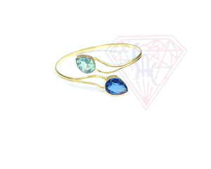 Pulsera ajustable hecha a mano chapada en oro con múltiples piedras preciosas, nuevo estilo, regalo de boda/Fiesta de moda para ella - Product Image 5