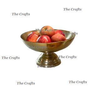 Bol à fruits martelé argenté à motif de feuilles avec bol à fruits de service de restaurant de forme ronde de qualité de luxe - Product Image 3