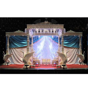 Mariage élégant au pilier du cygne Mandap Dallas Dreamy Wedding White Swan Mandap Paris Imperial Wedding Latest Swan Mandap USA - Product Image 1