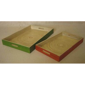 ถาดเสิร์ฟไม้ไผ่เคลือบเงาทำมือรักษ์โลกจากเวียดนาม - Product Image 2