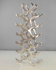 Round Shape Luxury Modern Vantage Silver <b>Wine</b> <b>Rack</b> Bar Accessories - Product Image 4