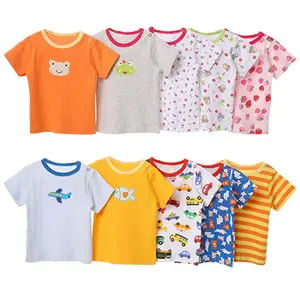 Groothandel Prijs Heyouj2 Baby Kleding Set 5 Stuks Cartoon Geborduurde Baby Korte T-shirt