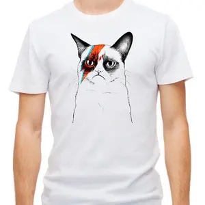 Camiseta de artista músico de gato, venta al por mayor, camiseta de gran tamaño con hombros caídos de alta calidad, todas las tallas