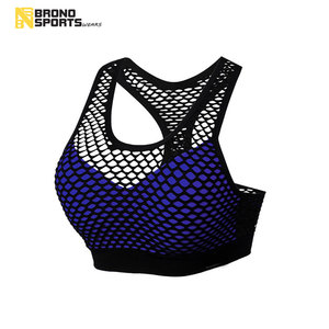 Sujetador deportivo de malla para mujer, Top deportivo sin costuras para Fitness, Yoga, gimnasio, chaleco acolchado para correr, Push Up a prueba de golpes - Product Image 3
