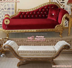 Punjabi-sofá Roka de estilo francés para boda, hermoso sofá de escenario para novia y novio, para recepción, boda india, Diván de amor - Product Image 5