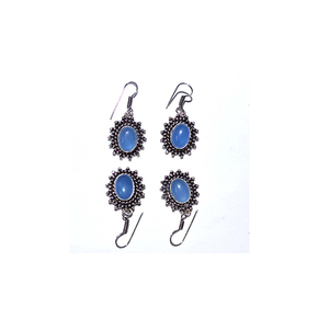 Crystal Rhinestone Charm <b>Earrings</b> with Lock Shape - Product Image 1