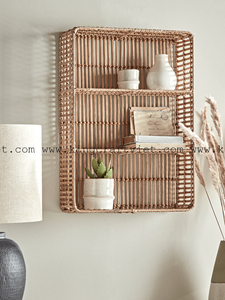 Étagère murale en rotin à deux niveaux, support de suspension en métal, à suspension, fabriqué au Vietnam, nouveau produit - Product Image 4