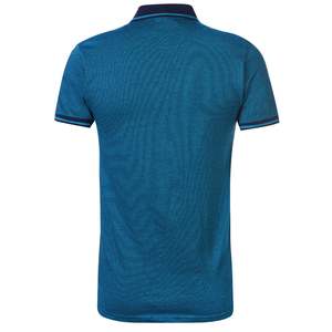 Polo à rayures en coton 100% de haute qualité pour hommes Logo personnalisé imprimé en gros avec col et manchette contrastés pour le golf - Product Image 2