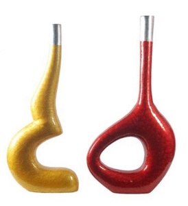 Florero de moda Florero decorativo de aluminio fundido de metal Florero de urna de flor plateado moderno - Product Image 3