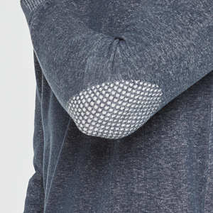 Maglione da uomo di Design italiano con collo invertito maniche lunghe modello solido-100% cotone tinto ODM fornitura - Product Image 3