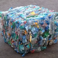 Frascos plásticos reciclados transparentes, frascos de plástico reciclados, frasco e lavados para animais de estimação, 100%