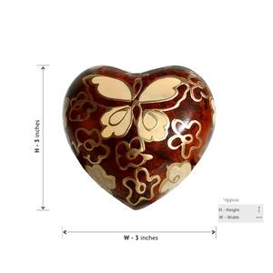 Golden Butterfly Small Heart <b>Keepsake</b> Urn For <b>Ashes</b> Funeral Supplies and Brass Cremation Urns for Pet Use Urn - Product Image 3