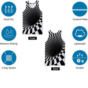 เสื้อกล้ามพิมพ์ลาย100% ผ้าฝ้ายสำหรับผู้ชายเสื้อกล้ามใส่เล่นยิมเสื้อคลาสสิกสำหรับฤดูร้อนดีไซน์แบบกำหนดเองขนาดพิเศษ - Product Image 2