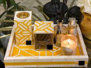 Quemador de incienso con incrustaciones de hueso, caja y juego de bandeja para decoración del hogar, árabe, Mubkhar, Bakhoor, Axiom, acentos para el hogar - Product Image 5