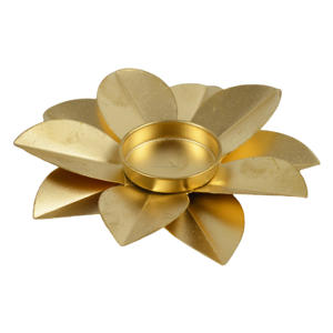 Bougeoir de conception de fleur de couleur argentée avec bougeoir de concepteur de finition plaqué dîner de villa d'intérieur et fêtes de mariage - Product Image 3