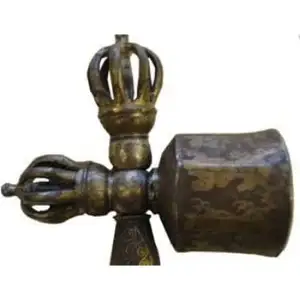 Articoli rituali tibetani originali Dorje Vajra Hammer fatti a mano con Design personalizzato di alta qualità di recente produzione in India