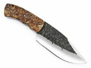 Sizzco fait à la main 9 "lame fixe chasse Camping couteau belle poignée en résine d'acier à haute teneur en carbone personnalisable OEM cadeau pour lui - Product Image 3