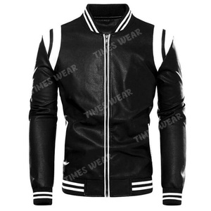 Blouson d'hiver en similicuir homme, de motard, avec Logo personnalisé, de haute qualité, - Product Image 3