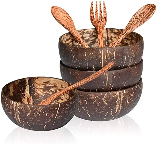 Best Seller Coconut Shell Bowl Serving Bowl for Salads Breakfast Decoration Vegan Organic Made in Vietnam