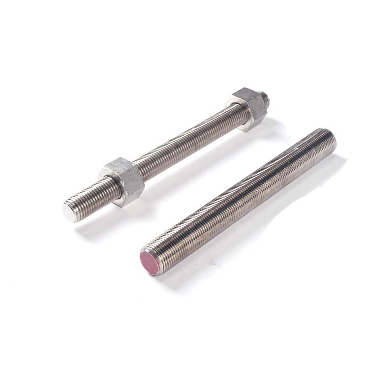 Full Body Or Reduced Shank 304 Stainless Steel Double End Threaded Rod Bar Stud Screw Bolt And Nut 3/8
