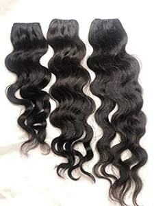 Extensiones y pelucas de cabello Remy indio virgen de un solo donante HAMDAAN IMPEX, cabello plano a granel de onda suave, modelo indio, estilo de onda profunda suelta - Product Image 4