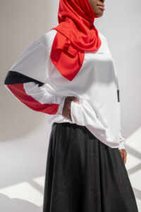 Camiseta de tela con sistema de microrespiración para gimnasio deportivo, estilo islámico modesto de moda - Product Image 4