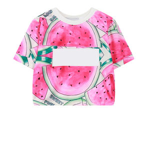 Vente en gros OEM Impression de logo personnalisé T-shirt 100% coton pour femmes Méthode d'impression numérique à motif solide - Product Image 5