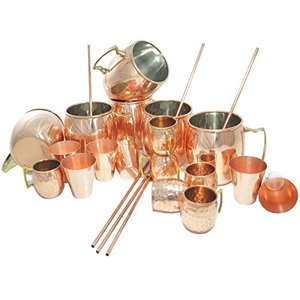 Set of 4 Pcs <b>Copper</b> Mug for Home <b>Kitchen</b> Drinking Use - Product Image 2