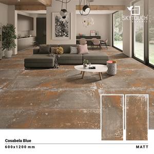 9mm de espesor marrón oscuro antideslizante pulido resistente al ácido madera India baldosas de porcelana 600x600mm 600x1200mm tamaños uso al aire libre - Product Image 2