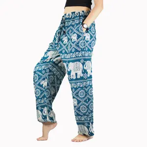 Napat Clothing Imperial Elephant Unisex Drawstring Genie Pants in Green PP0110 020005 02 ready to ship