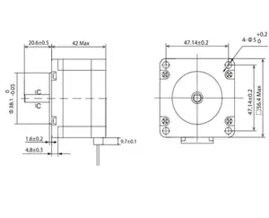 Shinano Kenshi <span class=keywords><strong>Nema</strong></span> <span class=keywords><strong>23</strong></span> motor de pasos 0.756Nm 4.2A enrutador CNC molino torno robot reprap - Product Image 4