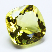 GEMFORTE INC Quartz Citron Jaune Calibré, Taille Coussin Facettée, Pierre Précieuse Libre, Grand Quartz Citron Jaune, Pierre Naturelle Faite à la Main